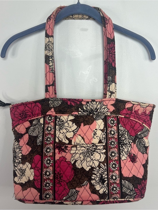 Vera Bradley Handbags - Vera Bradley Pink Floral Quilted Tote Bag Shoulder Purse Zip Top
